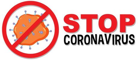 detener banner de coronavirus vector