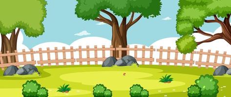 Fenced-in backyard background vector