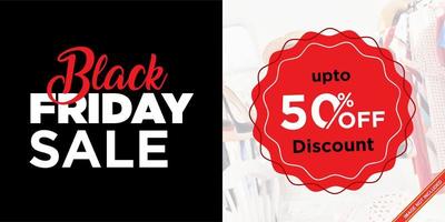 Black Friday Simple Sale Banner vector