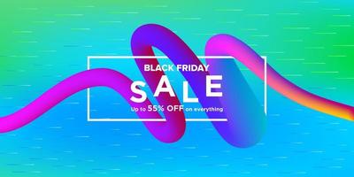 Black Friday Sale Modern Ribbon Banner Design vector