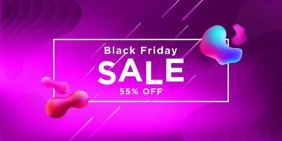 Black Friday Sale Pink Banner Design vector