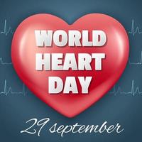 World heart day design vector