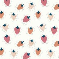 Strawberry seamless pattern background vector