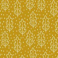 Autumn seamless pattern with leaves vector