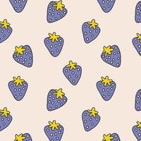 Strawberry seamless pattern background vector