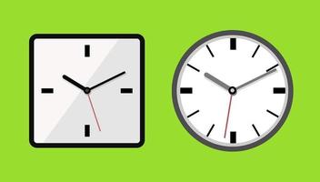 Clock icons isolated vector