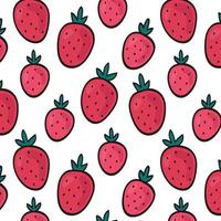 Strawberry seamless pattern background vector