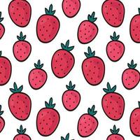 Strawberry seamless pattern background vector