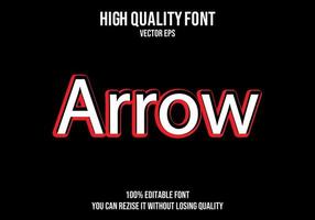 Arrow Simple Editable Text Effect vector