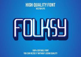 Folksy Editable Text Effect vector