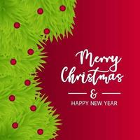 Merry Christmas and New Year Background vector