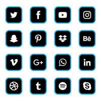 iconos de redes sociales vector