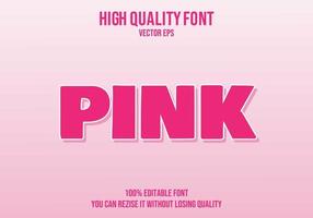 Pink Editable Text Effect vector