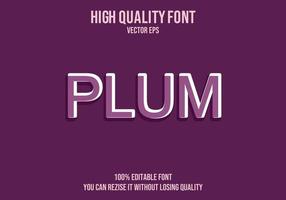 Plum Editable Text Effect
