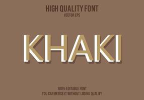 Khaki Editable Text Effect vector