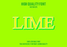 Lime Editable Text Effect