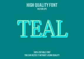 Teal Editable Text Effect vector