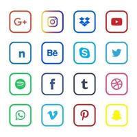 Social Media Icon Set vector