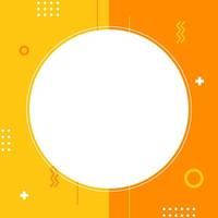 Colorful dynamic memphis style in square size vector