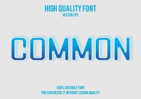 Common Editable Text Effect vector