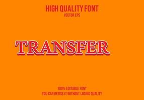 Transfer Editable Text Effect vector