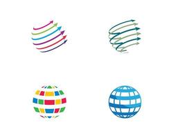 Set of global logos vector