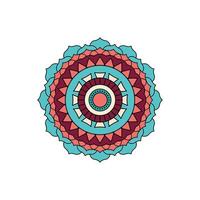 Turquoise mandala design vector