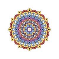 mandala adornado colorido indio vector