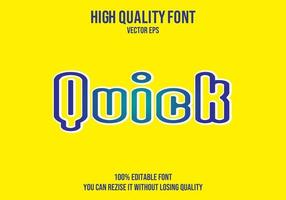 Quick Editable Text Effect vector