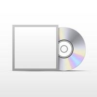cd o dvd con maqueta de plantilla de cubierta negra vector