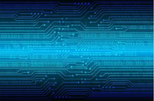 Blue cyber circuit future technology background vector