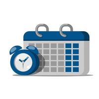 Calendar clock icon vector