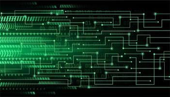 Fondo de concepto de tecnología futura de circuito cibernético verde vector