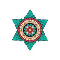 Indian colorful star mandala design 