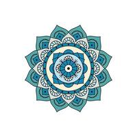 Floral Blue and White Color Mandala