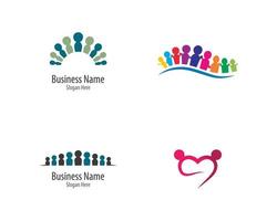 Community people logo design set  vector