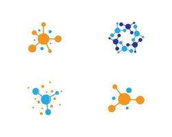 Set of molecule logo images vector