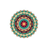 diseño de mandala de color retro vector