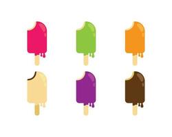 Ice cream bar images set vector