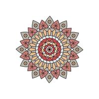 diseño mandala gris y naranja vector