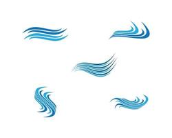 Water wave images set vector