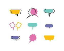 Set of speech bubble  vector