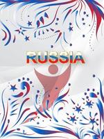 Paper art of Russian with modern and traditional elements vector