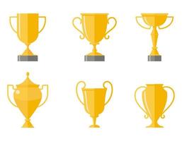 Set of winner cups. vector
