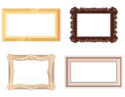 Set of empty picture frames. vector