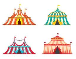 conjunto de carpas de circo. vector