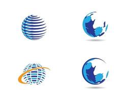 Set of globes vector