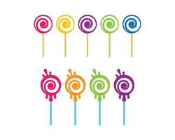 Lollipop set with different colors vector