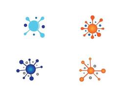 Set of molecule icons vector