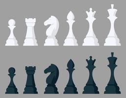 Set of chess pieces. vector